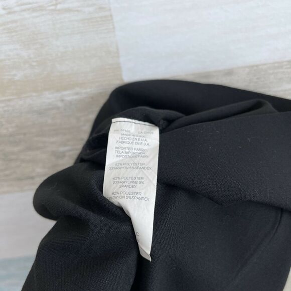 Karen Kane Career Trouser Pants Solid Black Mid Rise Stretch Unlined Womens 4 - Picture 7 of 7